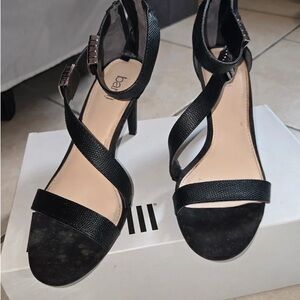 Bally Elegant Black Strappy Heels